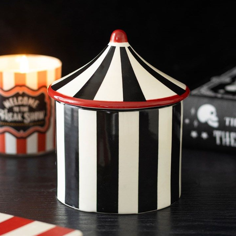 Black Striped Circus Tent Oil Burner