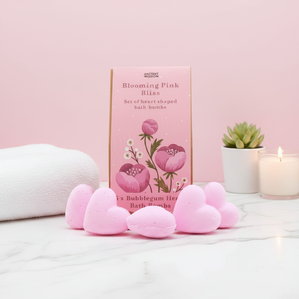 Heart Bath Bomb Gift Set – Handmade Bath Fizzers