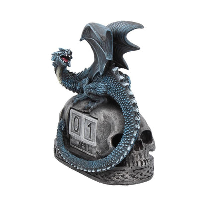 Blue Dragon and Skulls Gothic Calendar