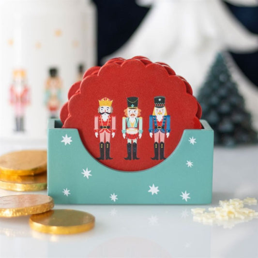 Nutcracker Red Coaster Set