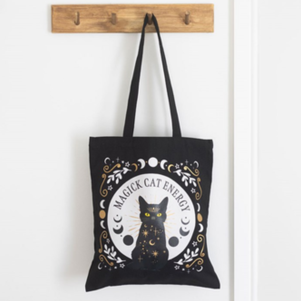 Black Magick Cat Energy Tote Bag