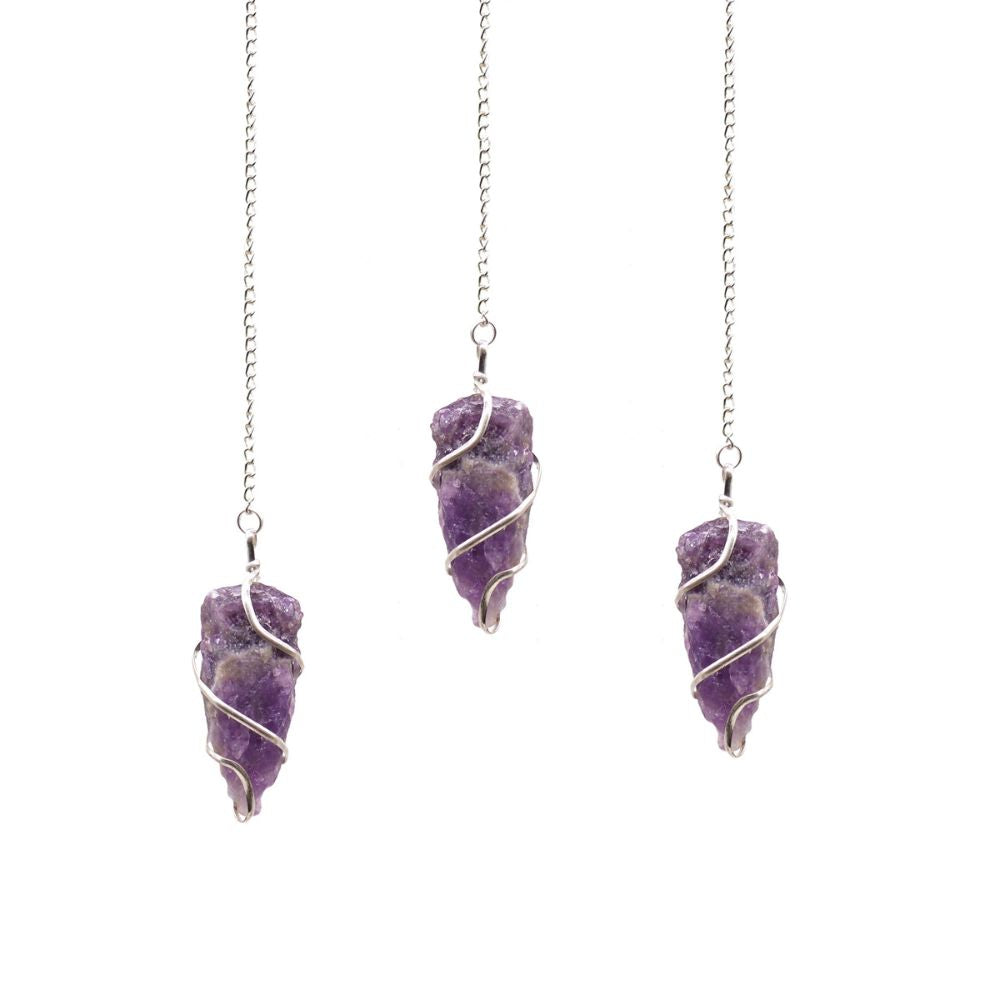 Raw Gemstone Pendulum