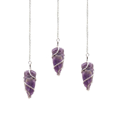Raw Gemstone Pendulum
