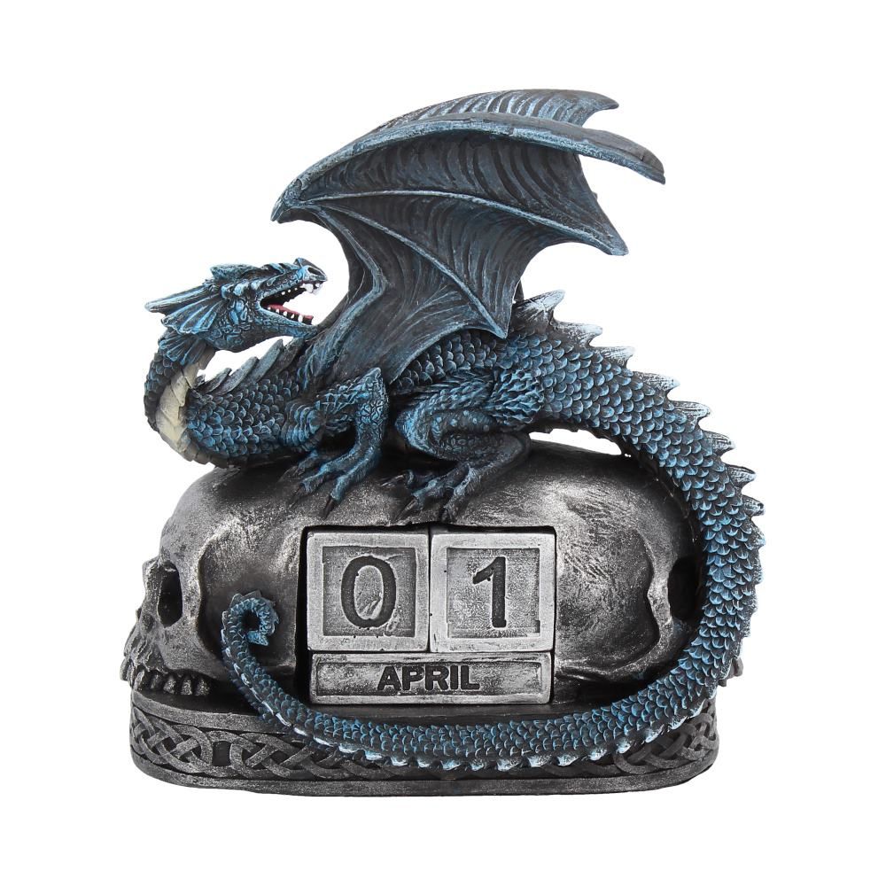 Blue Dragon and Skulls Gothic Calendar