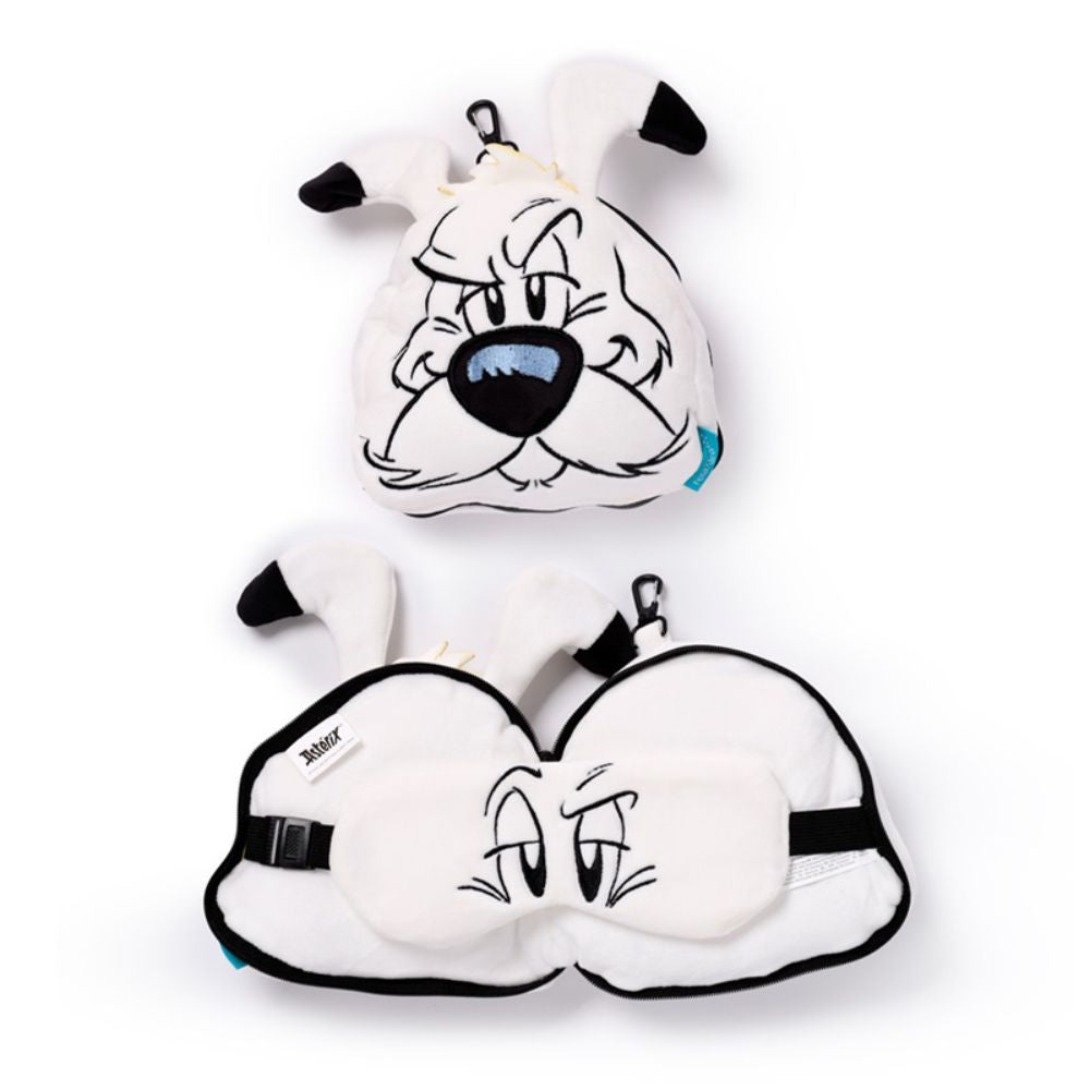 Asterix Plush Round Travel Pillow & Eye Mask Set