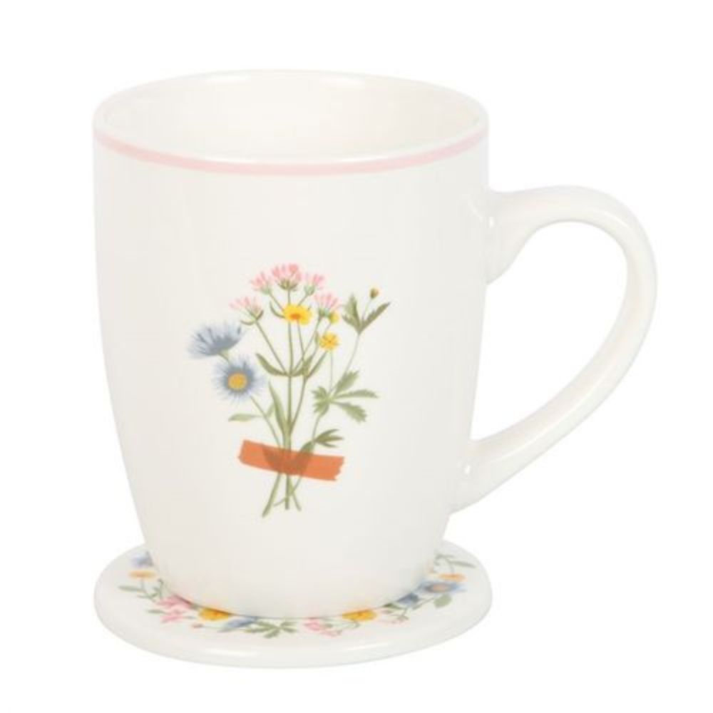 Flowers Floral Mug & Coaster Set