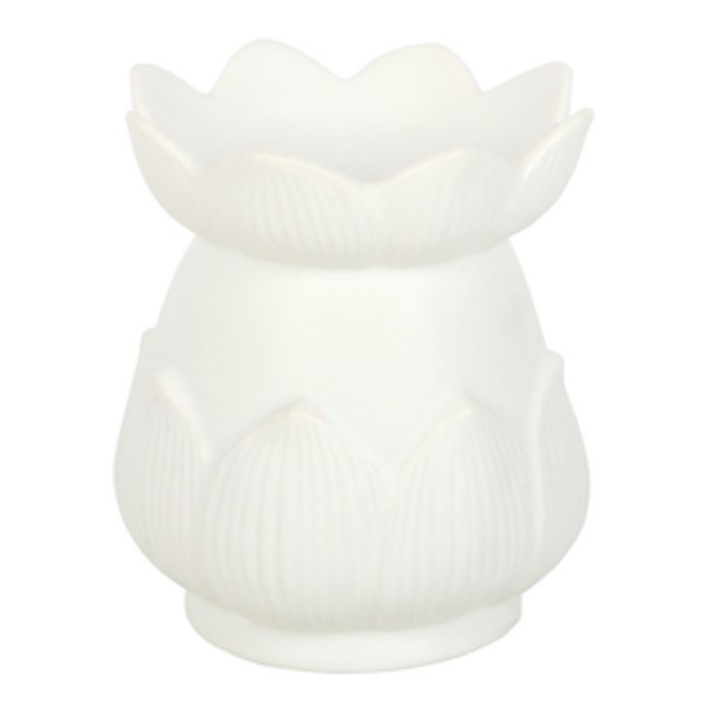 White Lotus Flower Oil Burner