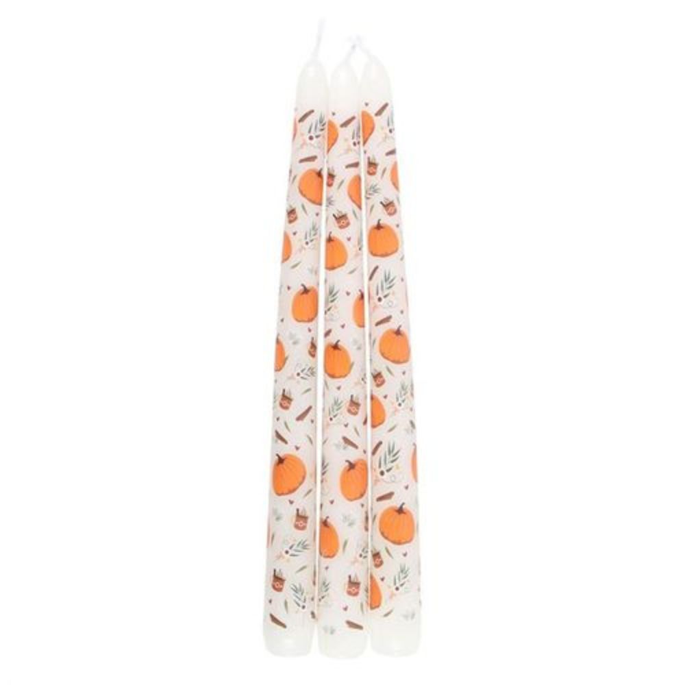 Set of three Autumnal Taper candles