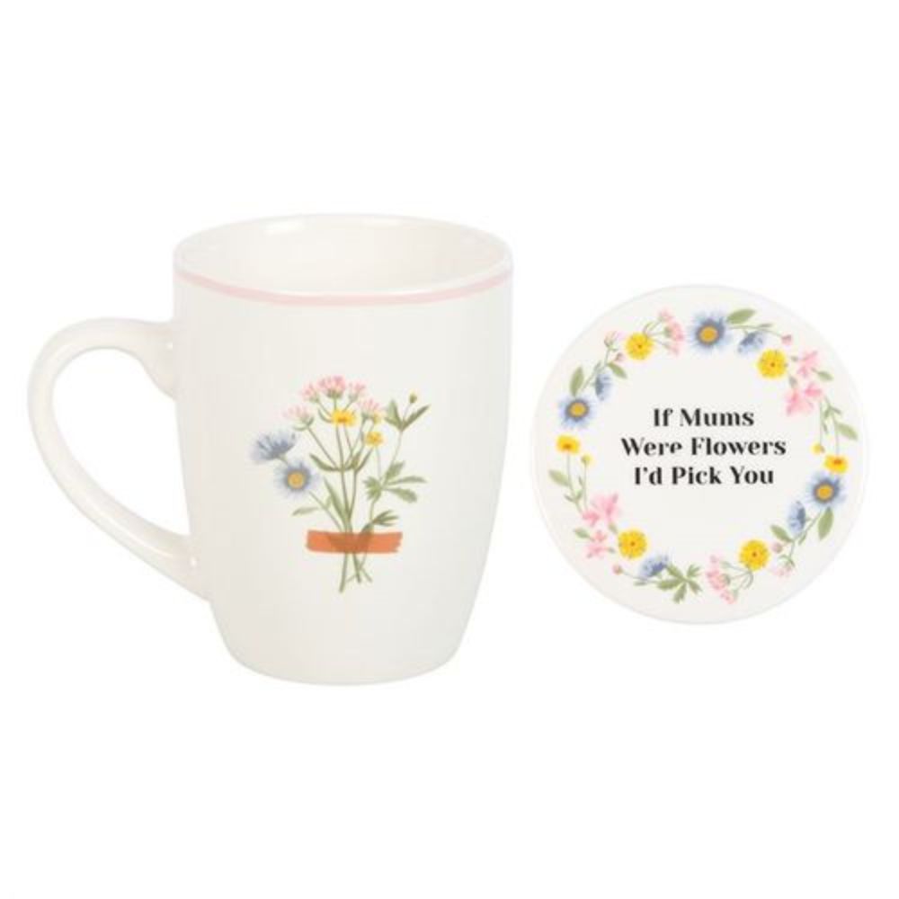 Flowers Floral Mug & Coaster Set