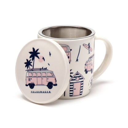 VW T1 Camper Bus Mug Set with Lid - ‘Explore More’