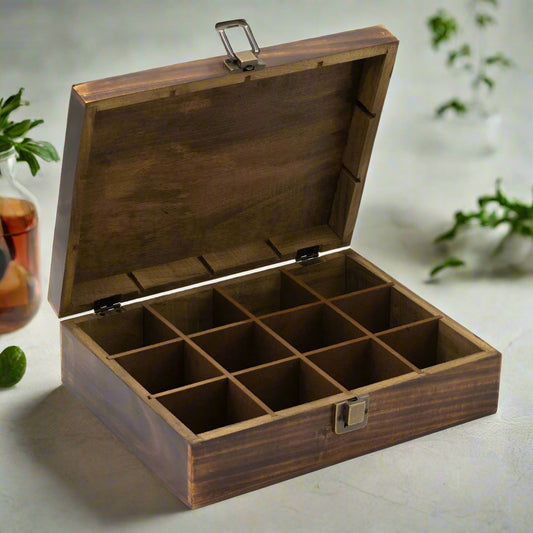 Handcrafted Mango Wood Tea Box