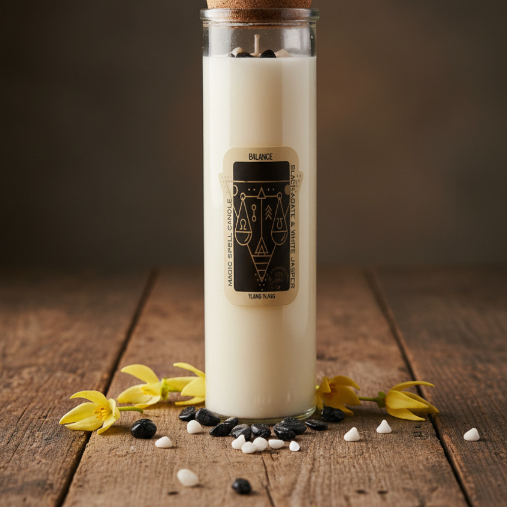 Soy wax Candles 'Magic Spell' with Gemstones