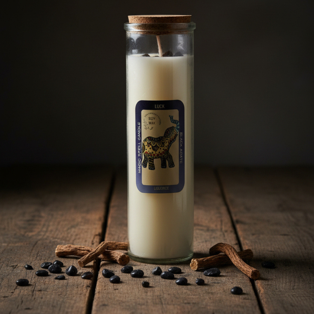 Soy wax Candles 'Magic Spell' with Gemstones