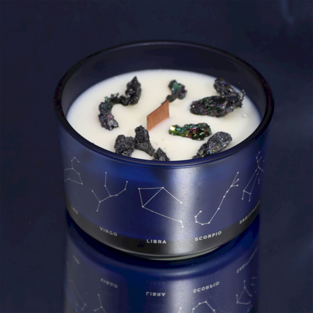 Zodiac Crystal Candles with Gemstone Bracelet