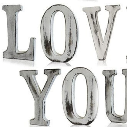 Shabby Chic Letters - 'I LOVE YOU'