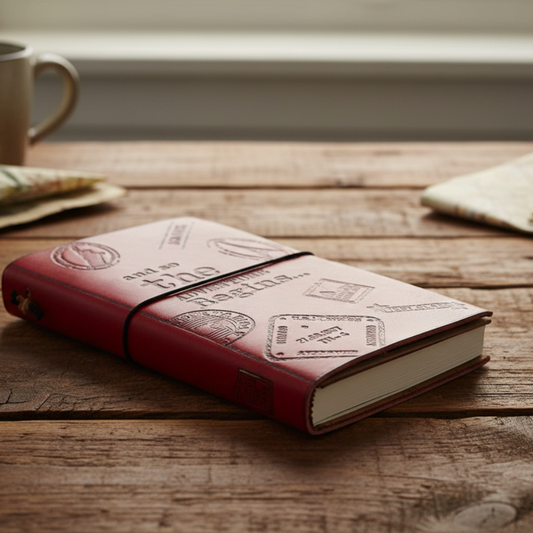 "And So The Adventure Begins" Leather Journal