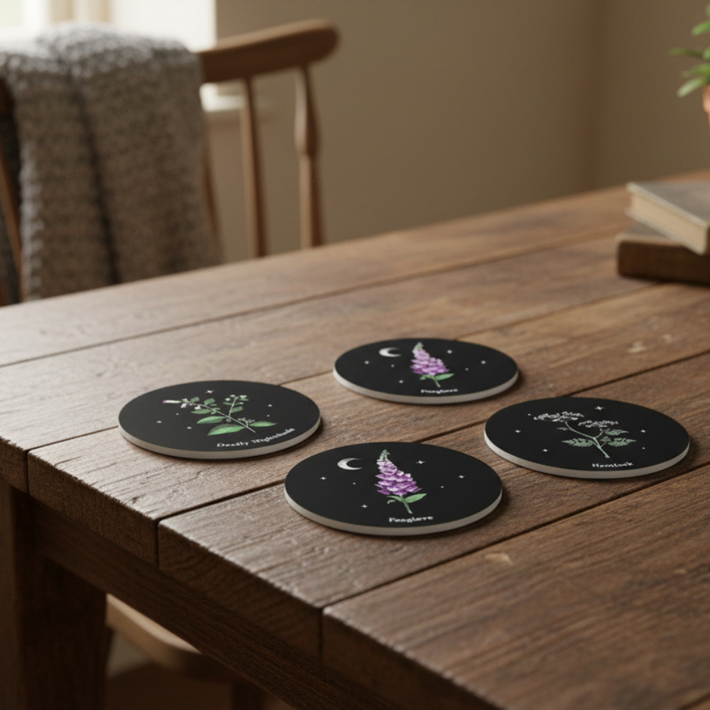 Poisonous Plants Coaster Set