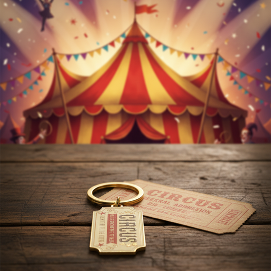 Admit One to the Abyss Circus Ticket Keyring