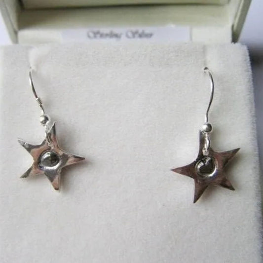 Sterling Silver - Captured Starlight Earrings - Certified