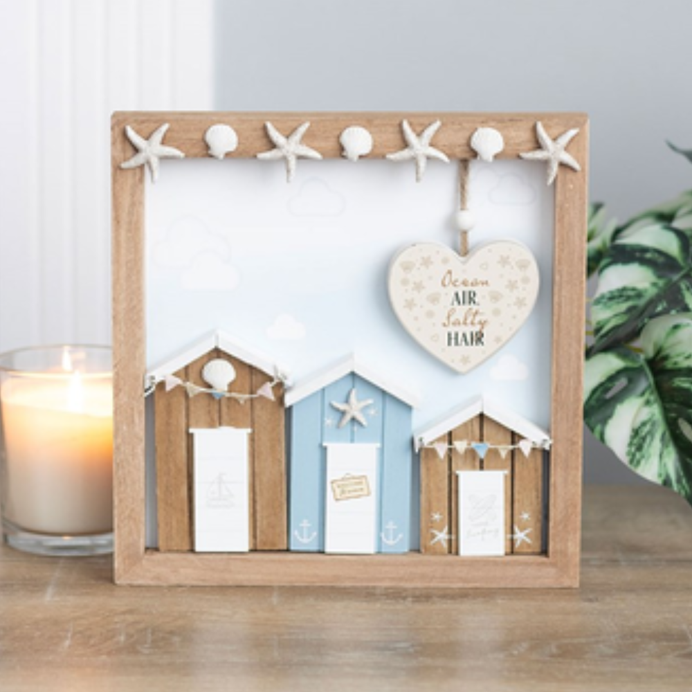 3D Shell Beach Hut Plaque