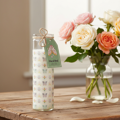 Floral Bug Garden Tube Candle