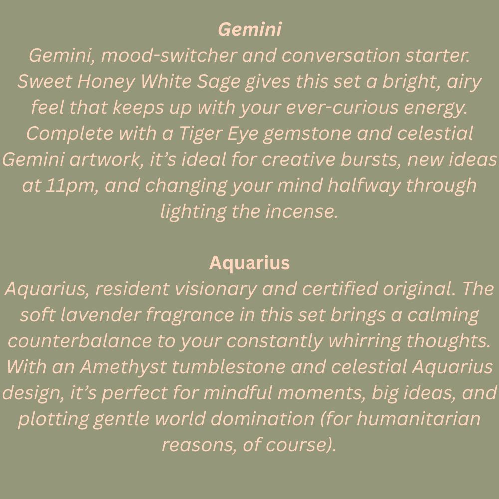 Zodiac Crystal Scents Incense