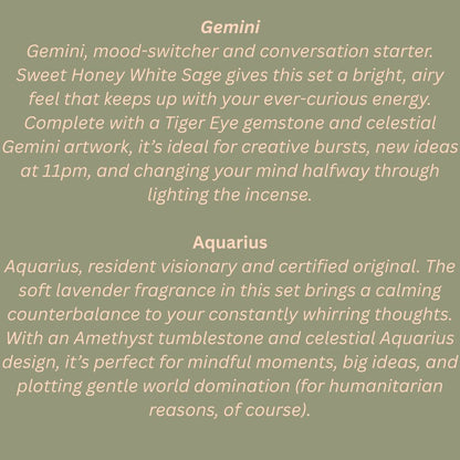 Zodiac Crystal Scents Incense