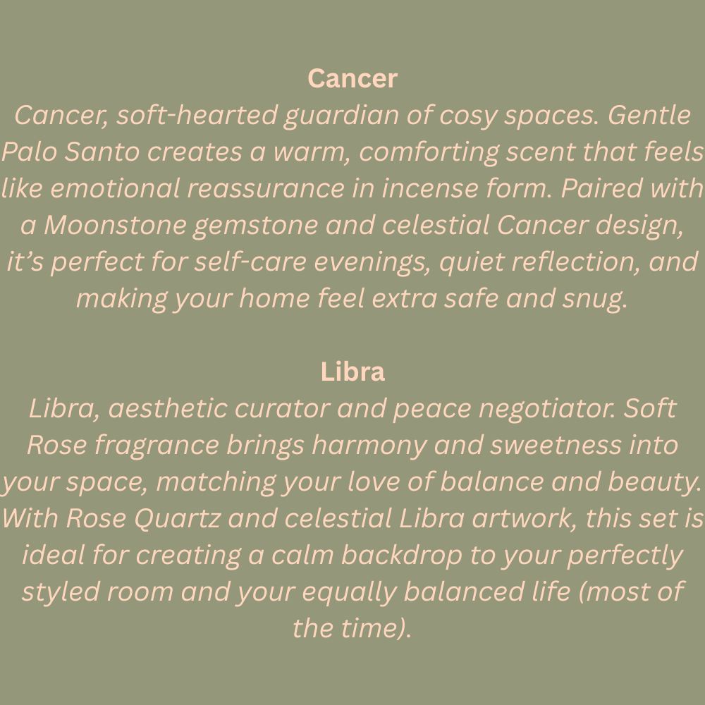 Zodiac Crystal Scents Incense