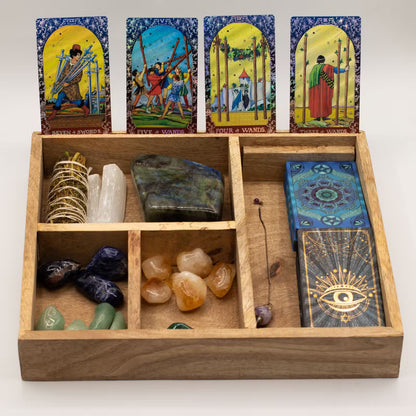 Handcrafted Mango Wood Tarot Box
