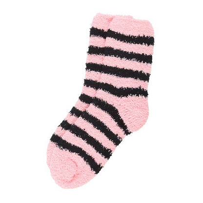 Pink & Black Striped Socks – Coffin Gift Box