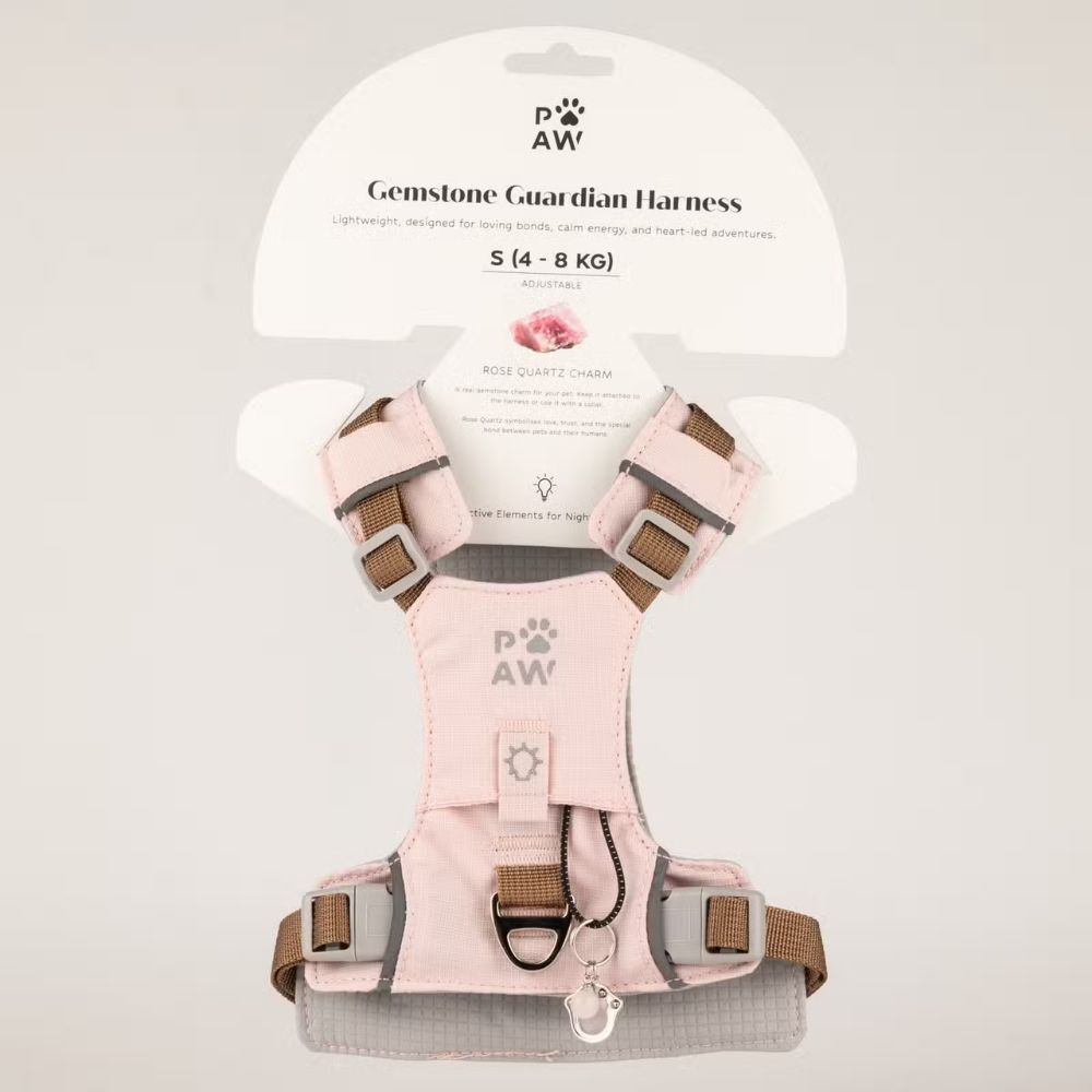 Dog Step-in Guardian Harness with Rose Quartz Charm