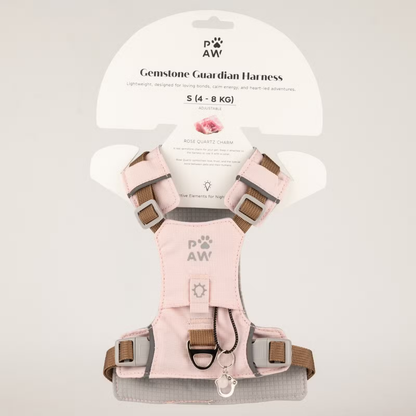 Dog Step-in Guardian Harness with Rose Quartz Charm