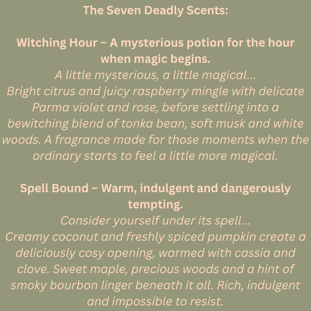 The Seven Deadly Scents – Enchanted Soy Wax Melts